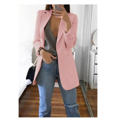 Blazer Donna Collo a Revers Maniche Lunghe - Taglio Sartoriale