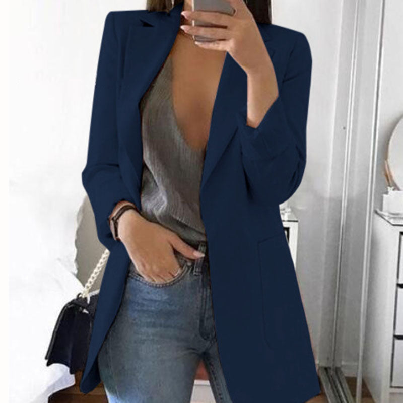 Blazer Donna Collo a Revers Maniche Lunghe - Taglio Sartoriale