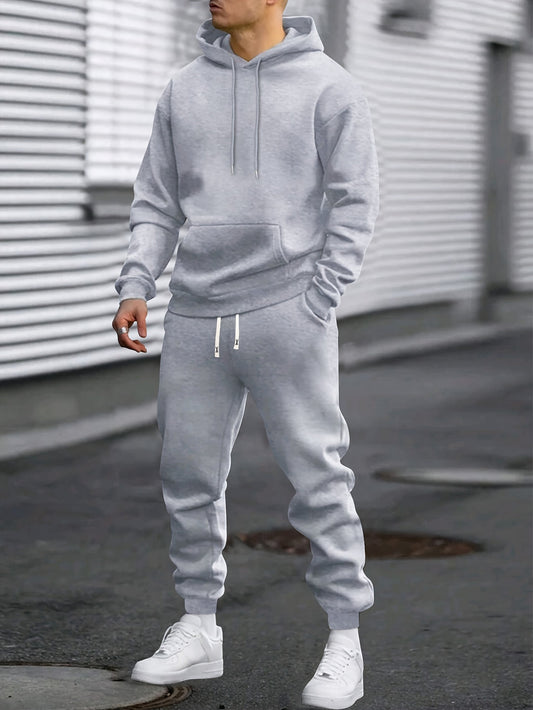Tuta Uomo Felpa con Cappuccio e Pantaloni Jogger