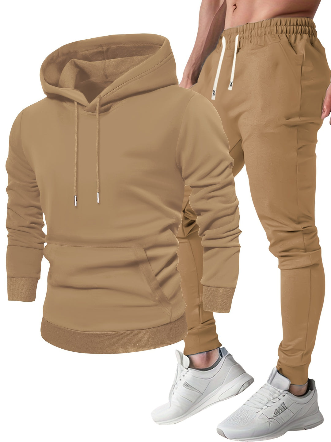 Tuta Uomo Felpa con Cappuccio e Pantaloni Jogger