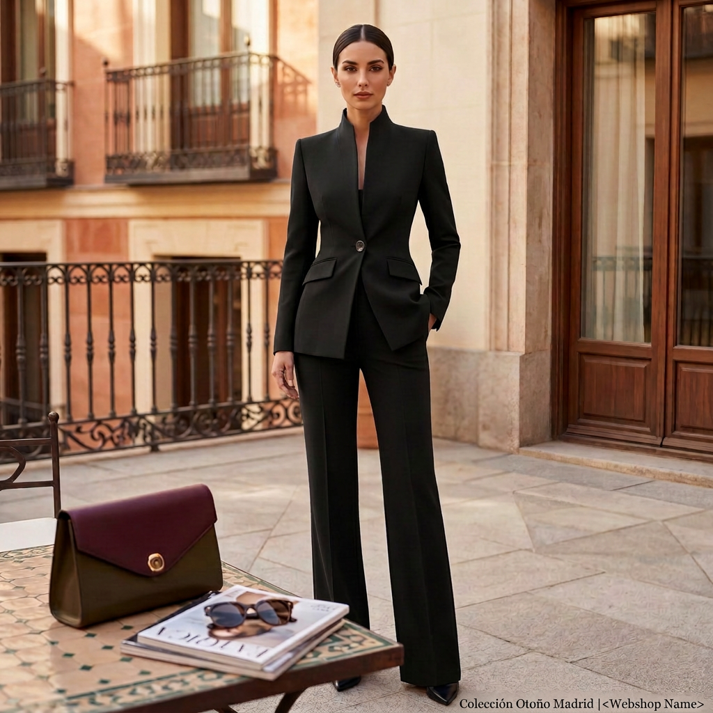 Tailleur Donna Elegante Giacca e Pantalone Monopetto