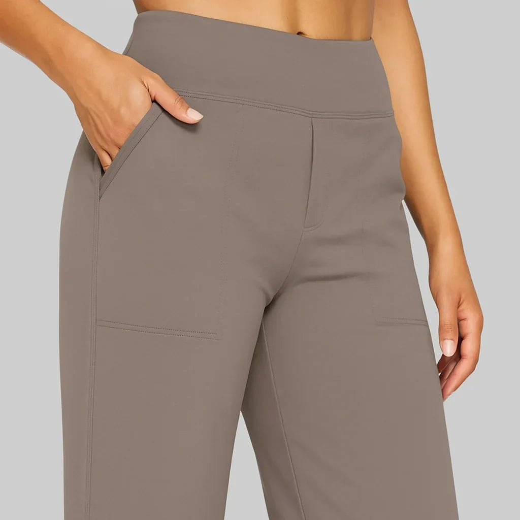 Pantaloni Donna Elasticizzati Vita Alta Comfort Fit