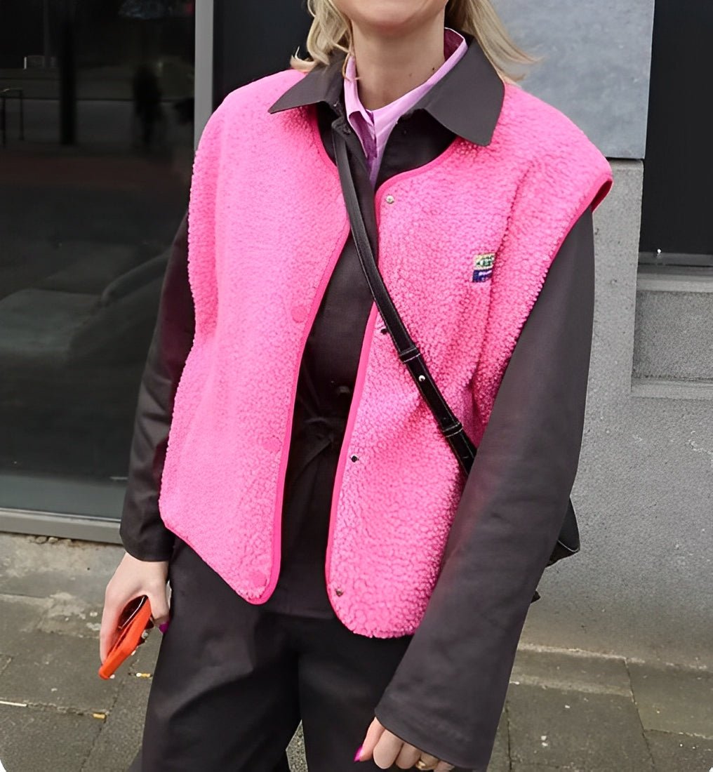 Gilet Donna Smanicato con Tasche Frontali, Taglio Comodo