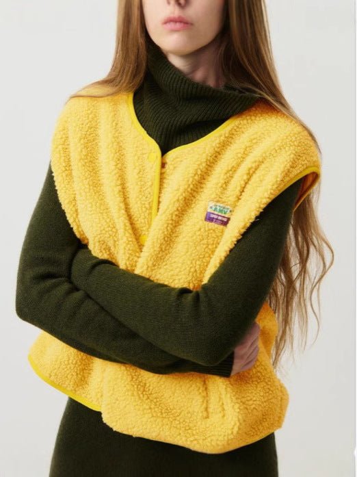Gilet Donna Smanicato con Tasche Frontali, Taglio Comodo
