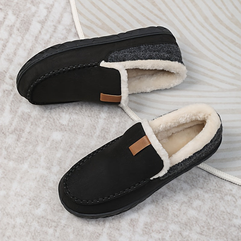 Heren Pantoffels Winter met Comfortabele Zool Zwart