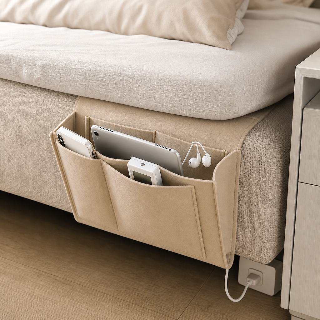 Organizer da Letto Sospeso Sotto Materasso in Feltro