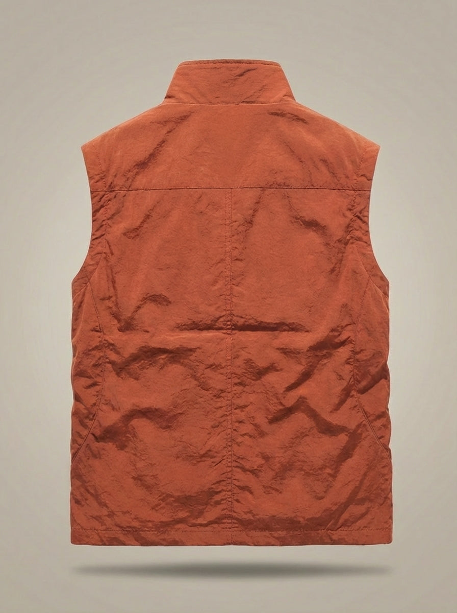 Gilet Slim Fit da Uomo – Con Zip e Tasche, Adatto per Primavera e Autunno