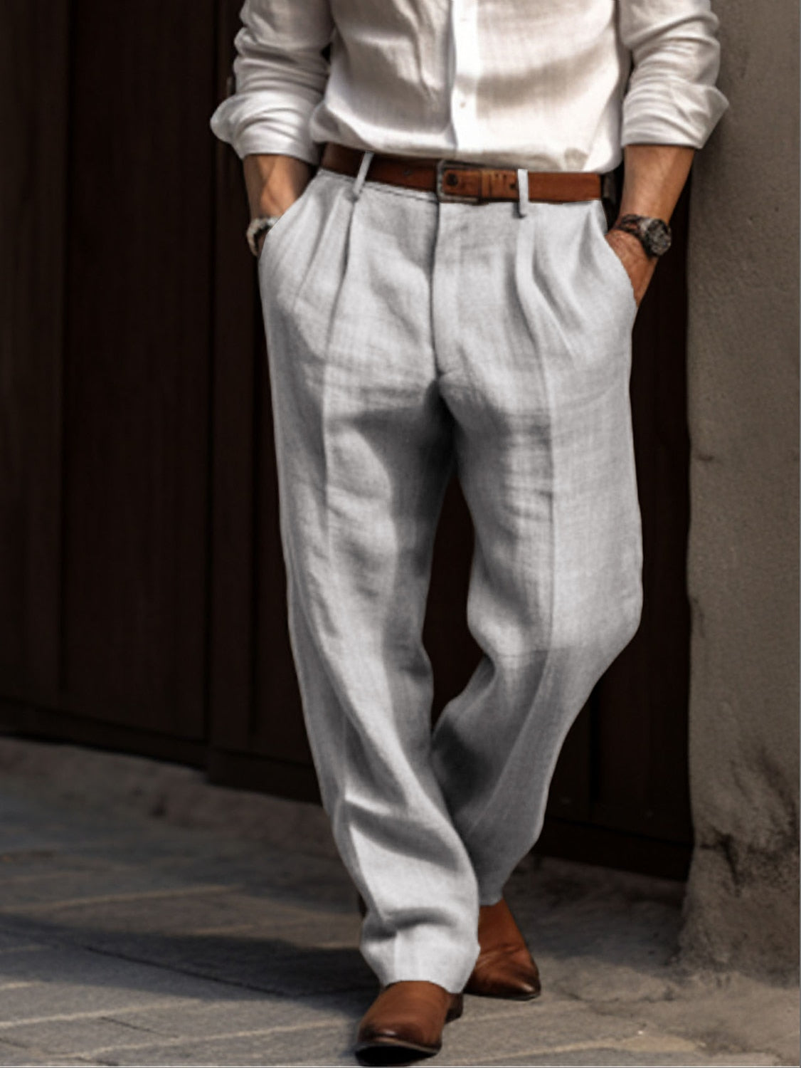 Pantaloni Uomo in Lino Traspiranti - Stile Casual Elegante