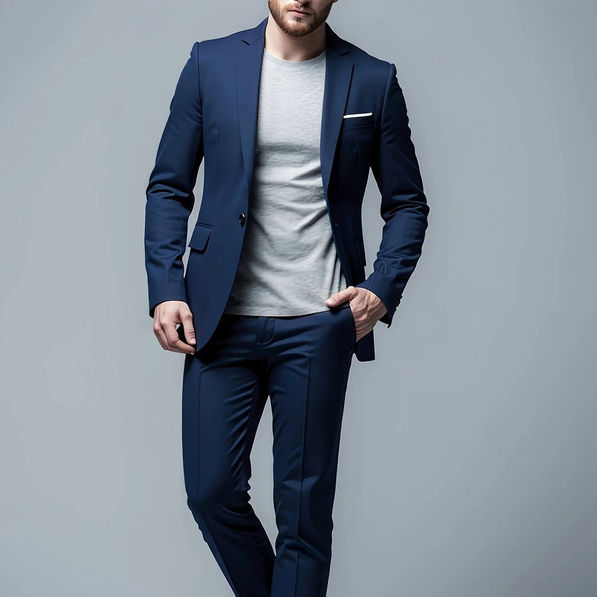 Completo Uomo Elegante Slim Fit – Giacca e Pantaloni Business Casual
