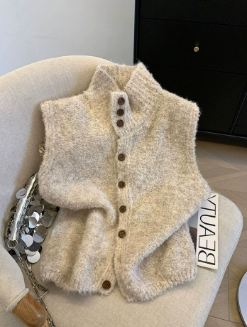 Gilet Senza Maniche da Donna – Nero, Gilet Casual per Sovrapposizioni in Spazi Domestici o di Lavoro
