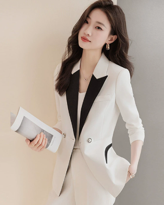 Blazer Femminile Scollo Sottile – Design Asimmetrico, Adatto per Lavoro e Uso Casual