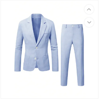 Abito Uomo Due Pezzi Slim Fit con Revers a Lancia, Ideale per Ufficio e Cerimonie
