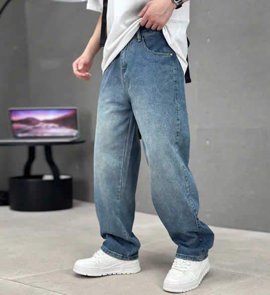 Jeans Uomo Gamba Dritta - Denim Classico Dritto