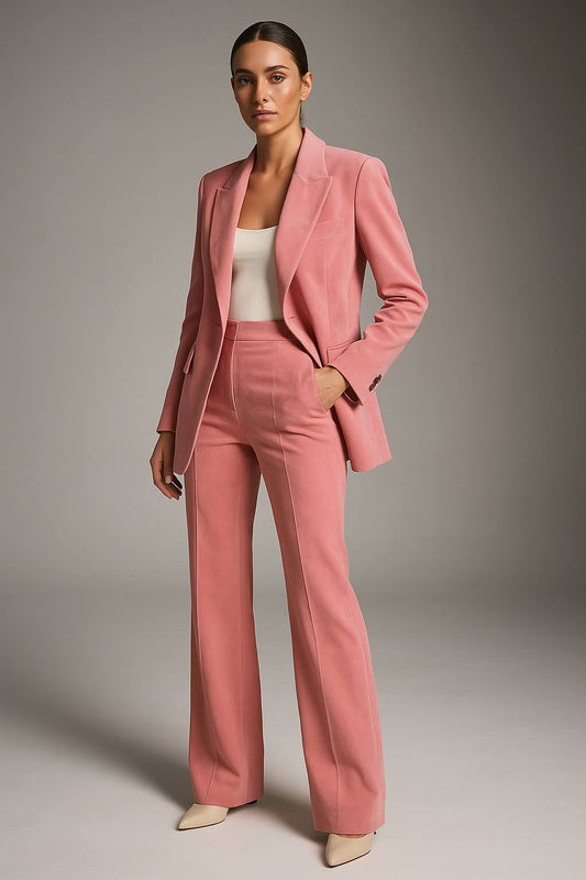 Set Femminile Scolpito – Blazer e Pantaloni, Adatto per Lavoro e Occasioni Formali