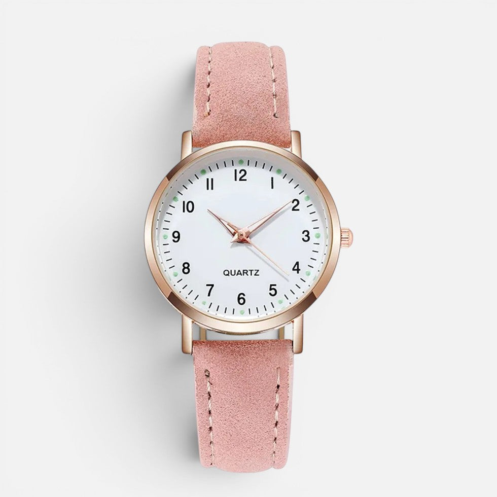 Orologio da Donna al Quarzo con Cinturino Effetto Pelle