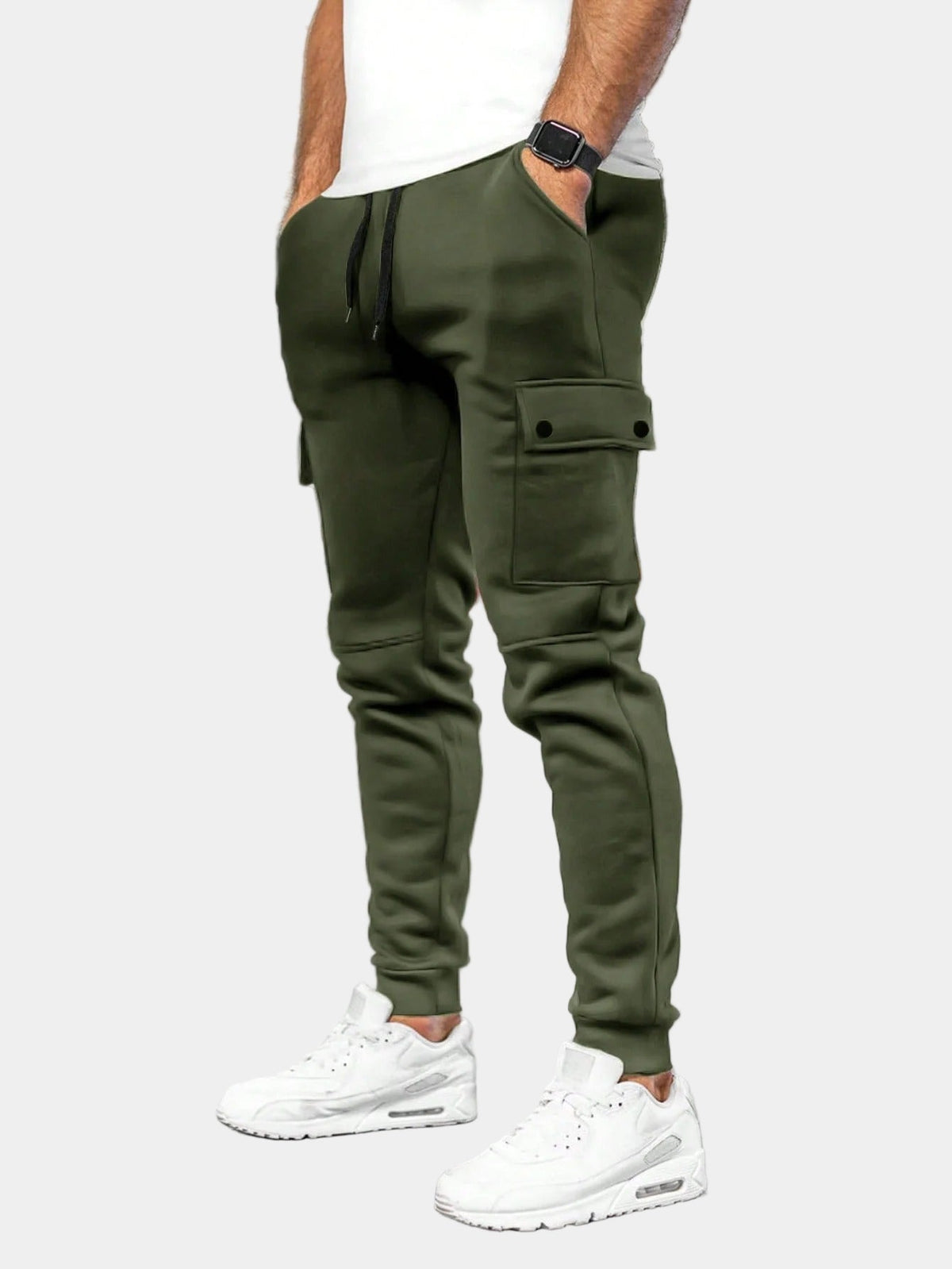 Pantaloni Tuta Uomo con Tasche Cargo e Coulisse