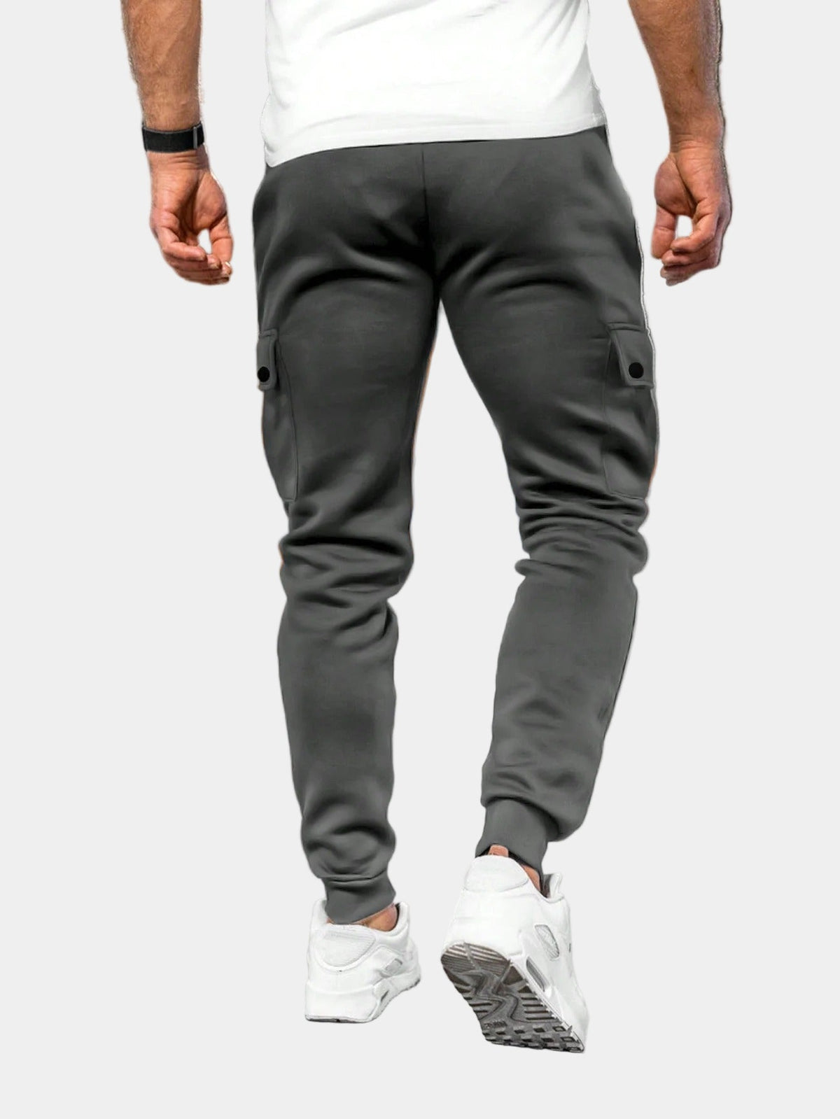 Pantaloni Tuta Uomo con Tasche Cargo e Coulisse