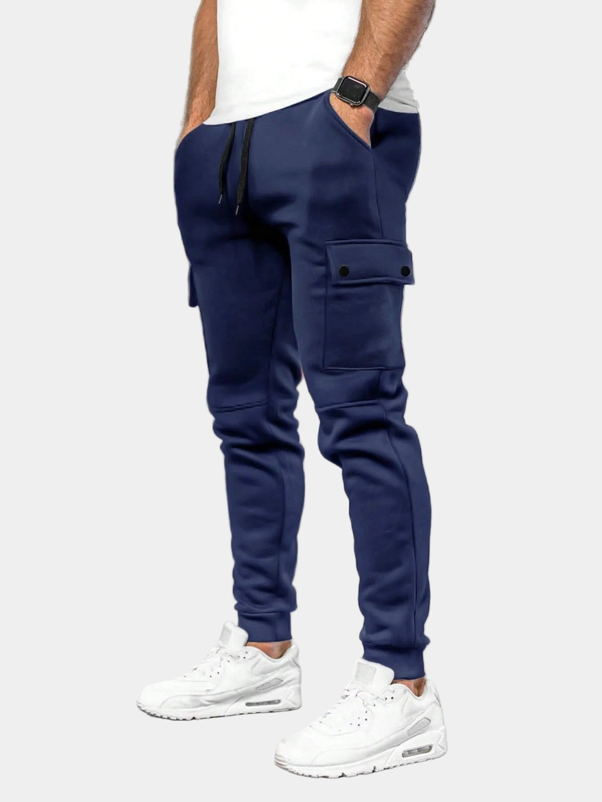 Pantaloni Tuta Uomo con Tasche Cargo e Coulisse