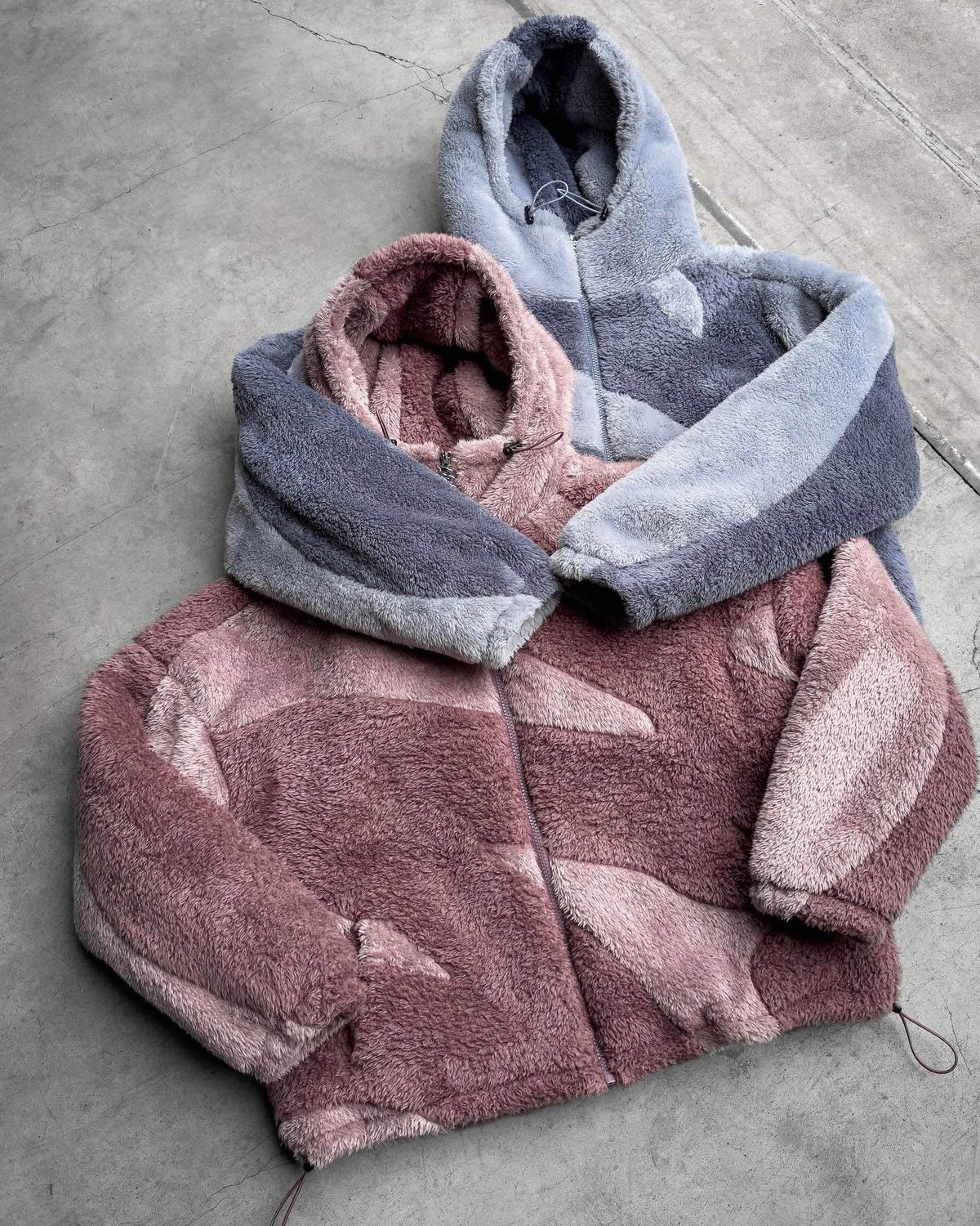 Giacca Uomo in Pile con Cappuccio e Zip Color Block