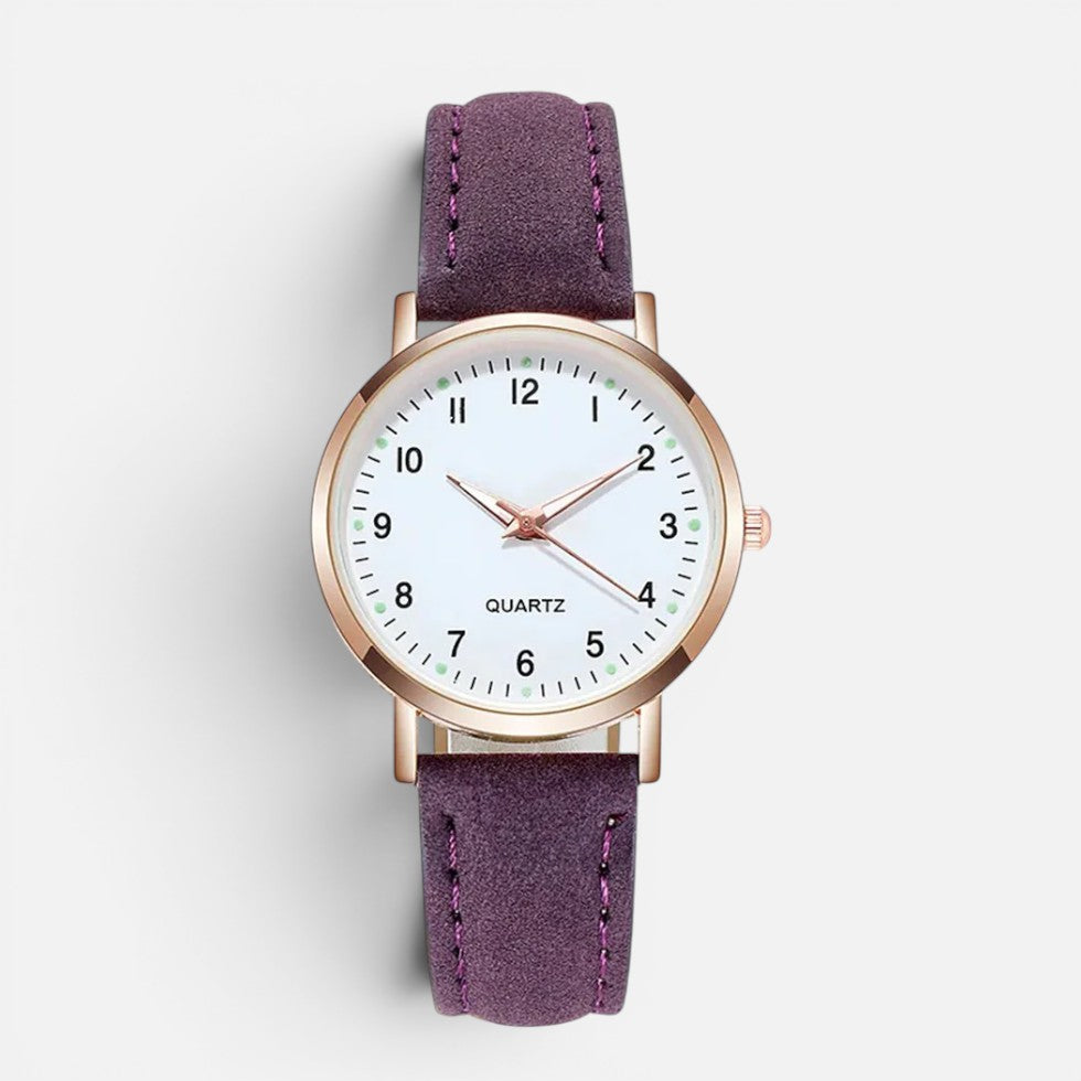 Orologio da Donna al Quarzo con Cinturino Effetto Pelle