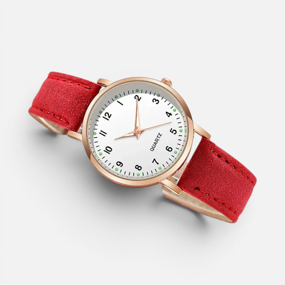 Orologio da Donna al Quarzo con Cinturino Effetto Pelle
