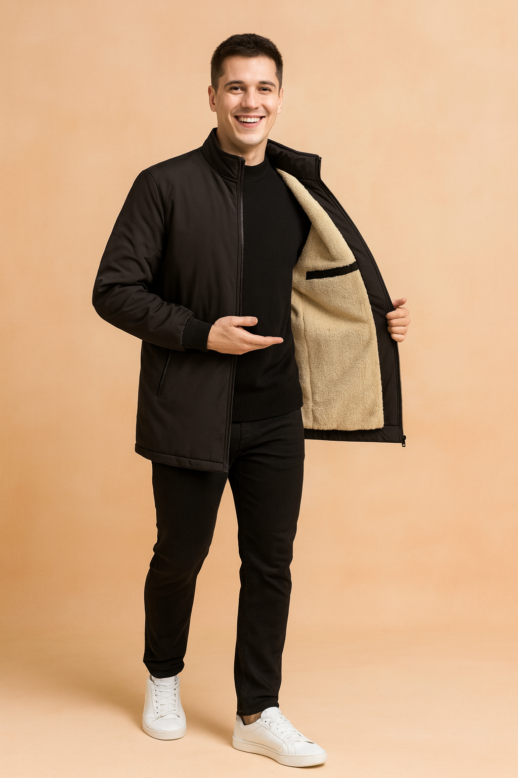 Kurtka bomber męska - luźny krój – widok produktu 3 | Ionotix