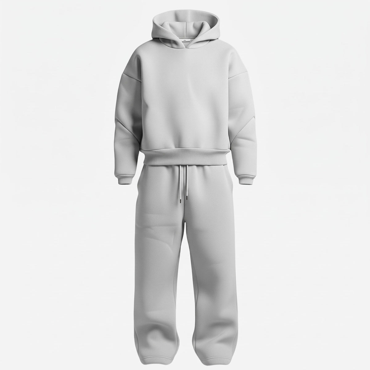 Jack - Men's Oversized Hooded Tracksuit Set with Drawstring Waist - Outfit Sets - Grey - Taylor & Bennett