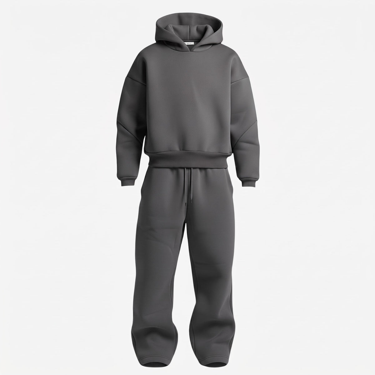 Jack - Men's Oversized Hooded Tracksuit Set with Drawstring Waist - Outfit Sets - Dark Grey - Taylor & Bennett