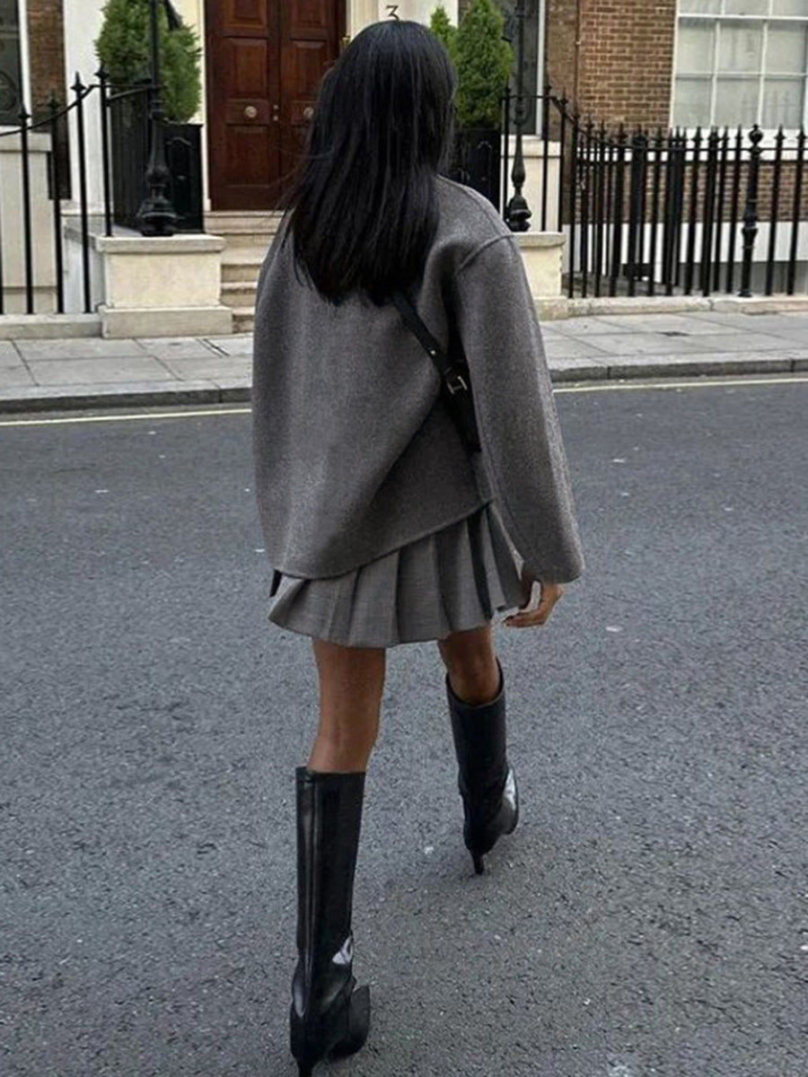 Giacca Oversized da Donna – Con Cappuccio, Adatta per Autunno e Inverno