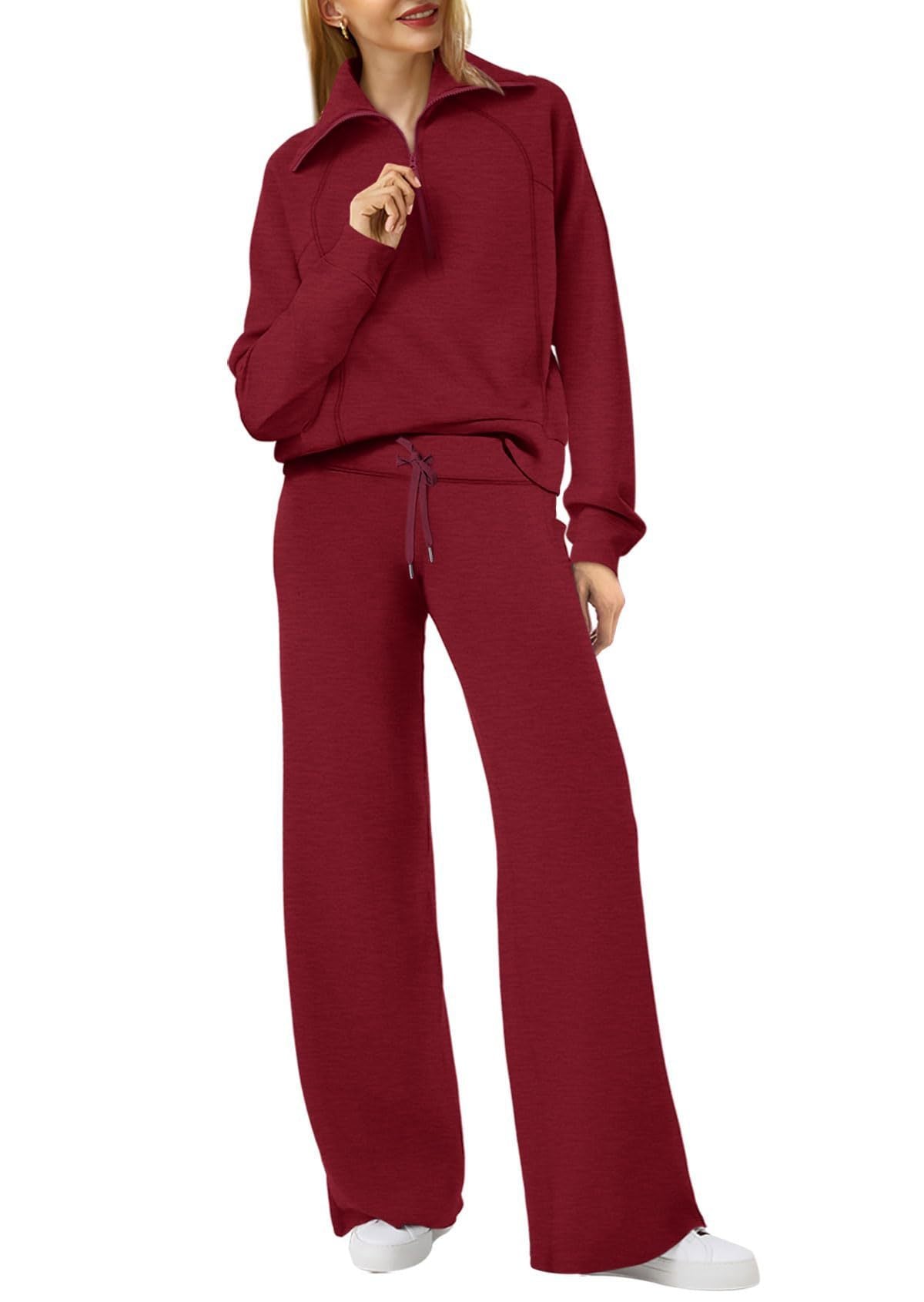Set Loungewear Comfort Unisex - Felpa Mezza Zip e Pantaloni Dritti