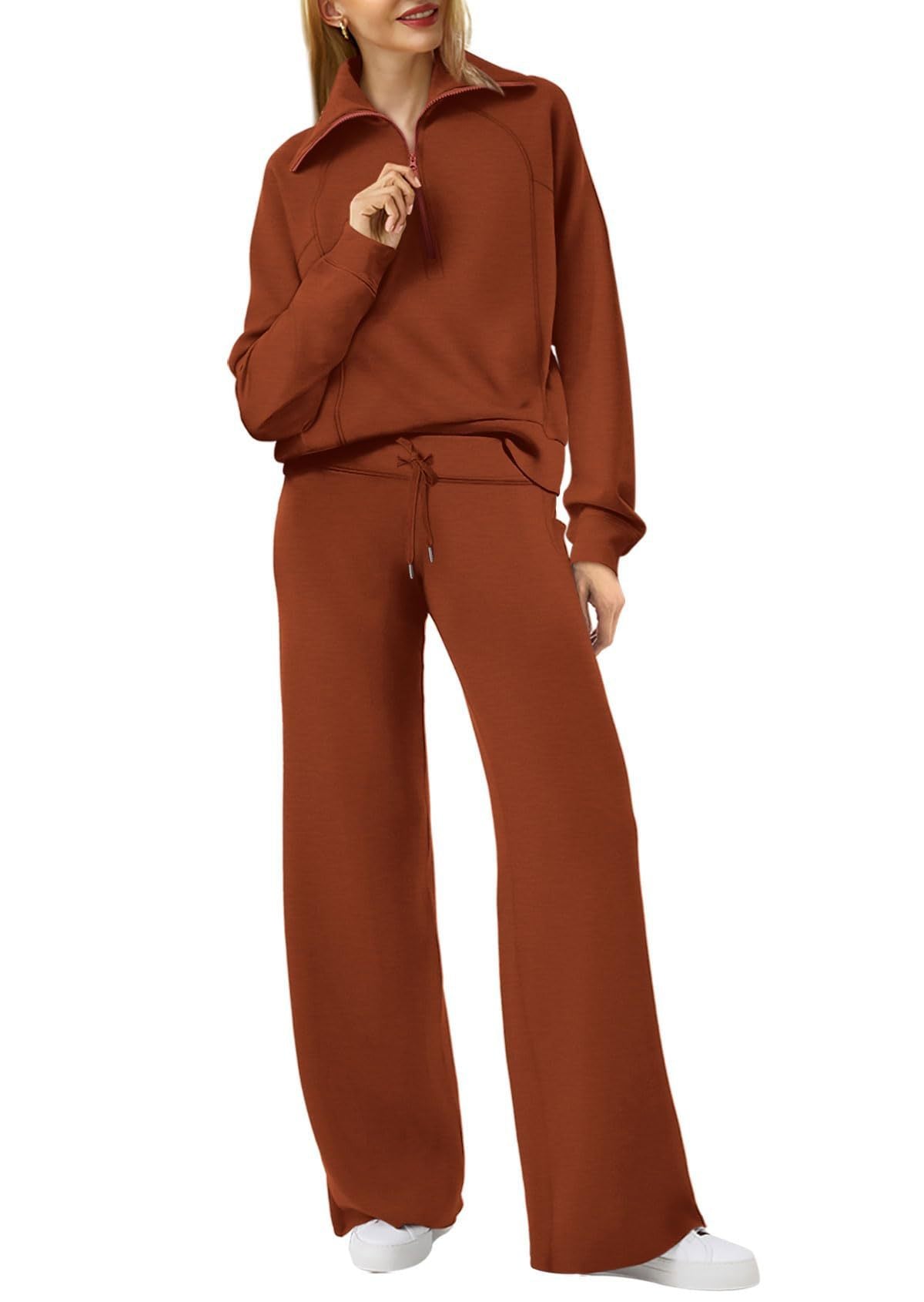 Set Loungewear Comfort Unisex - Felpa Mezza Zip e Pantaloni Dritti