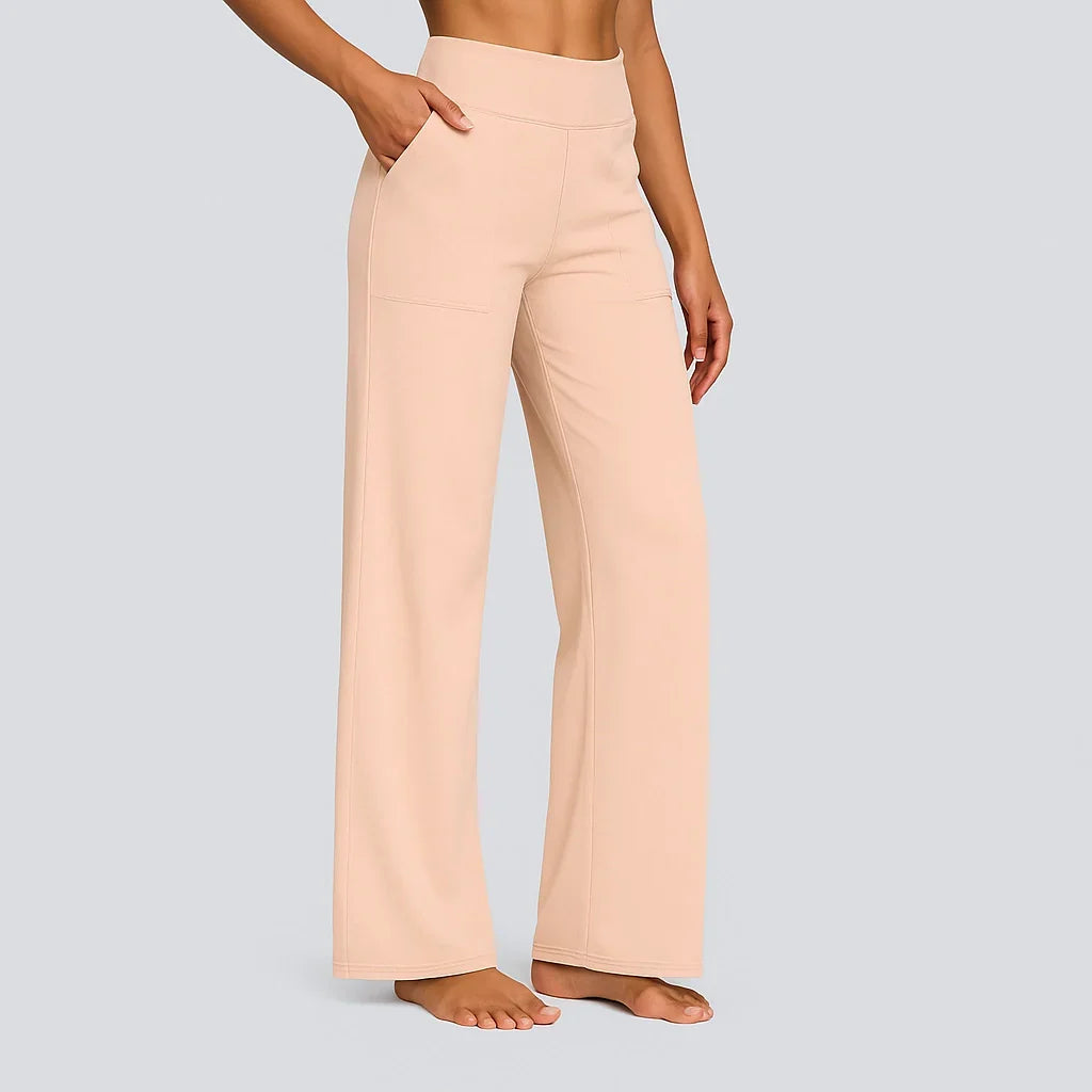 Pantaloni Donna Elasticizzati Vita Alta Comfort Fit