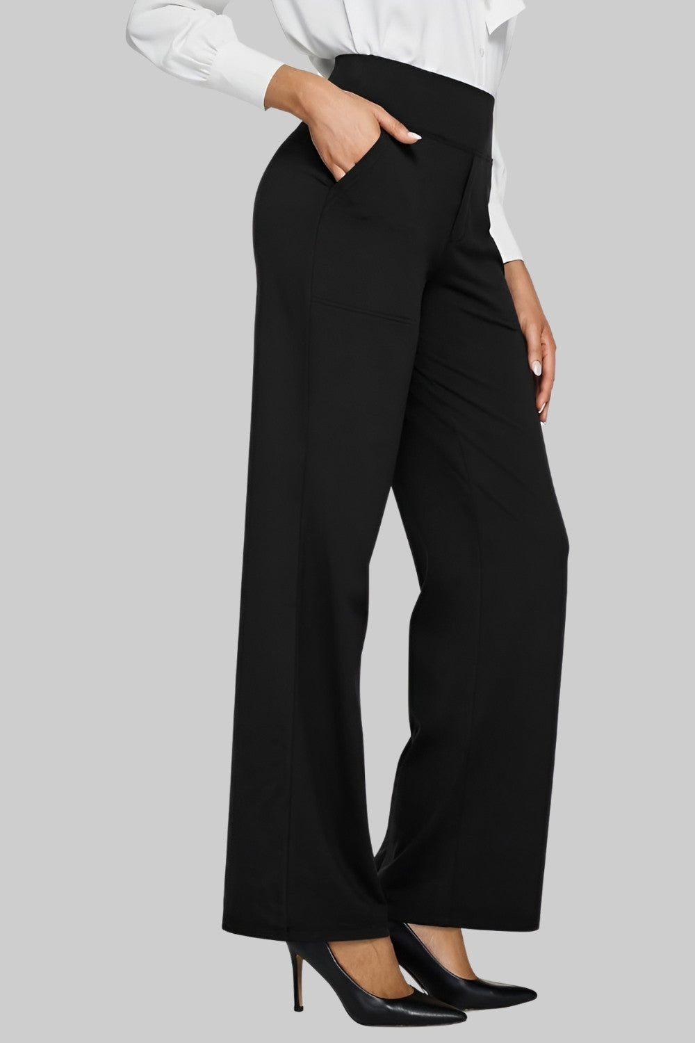 Pantaloni Donna Elasticizzati Vita Alta Comfort Fit