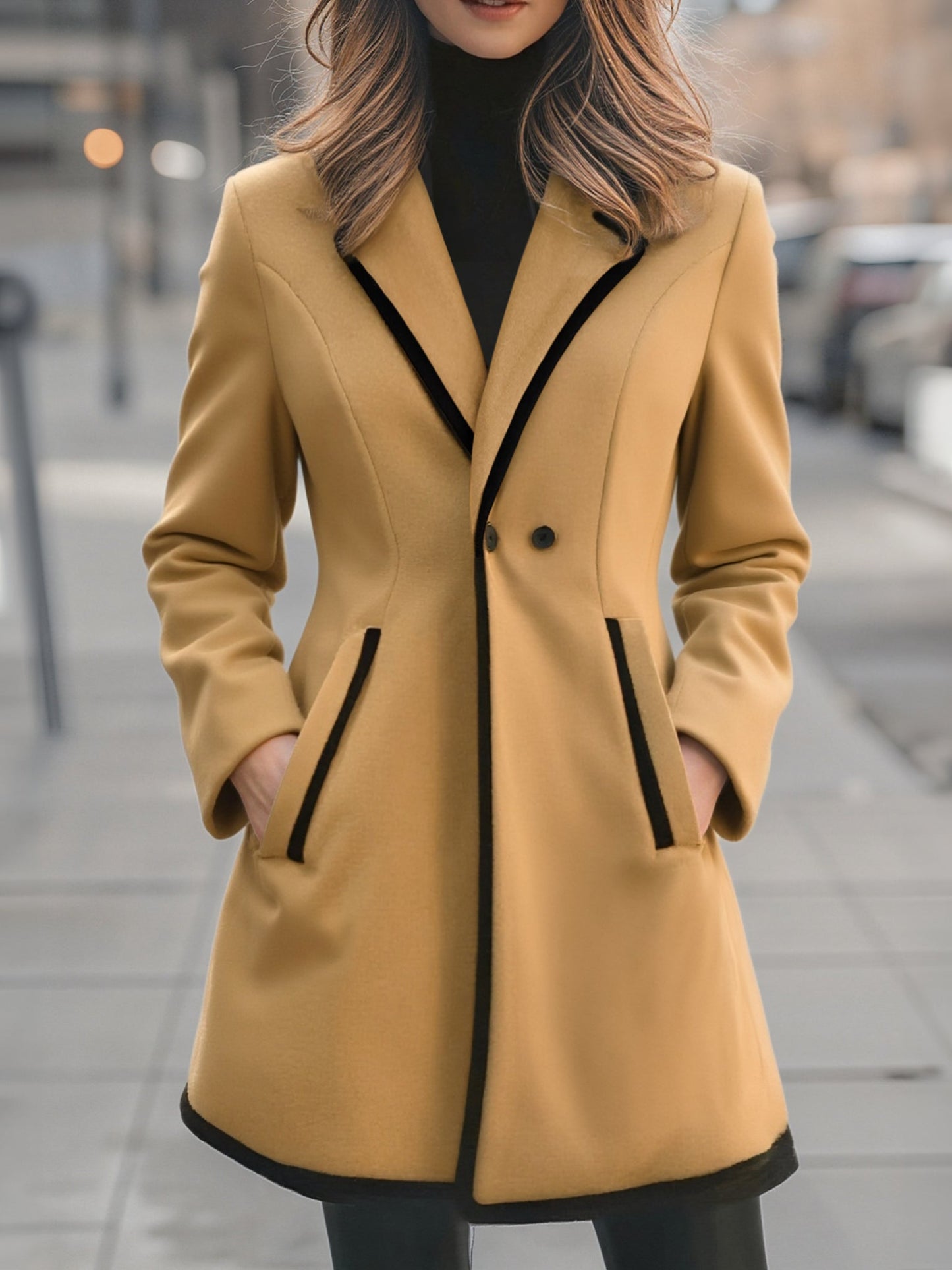 Giacca Doppio Lato Donna – Con Bottoni, Adatta per Autunno e Inverno