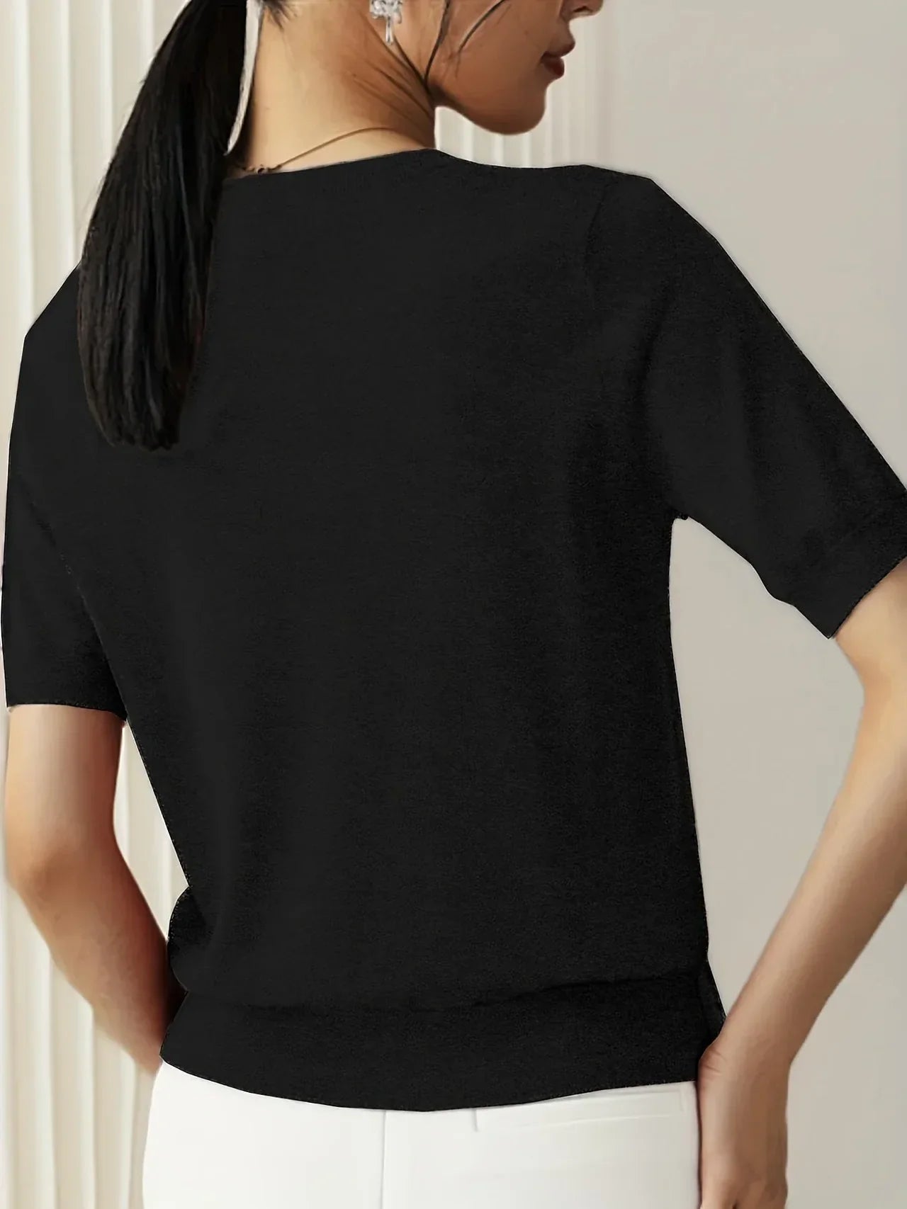 Top Slim Fit Donna – Maniche Corte, Adatto per Primavera e Estate