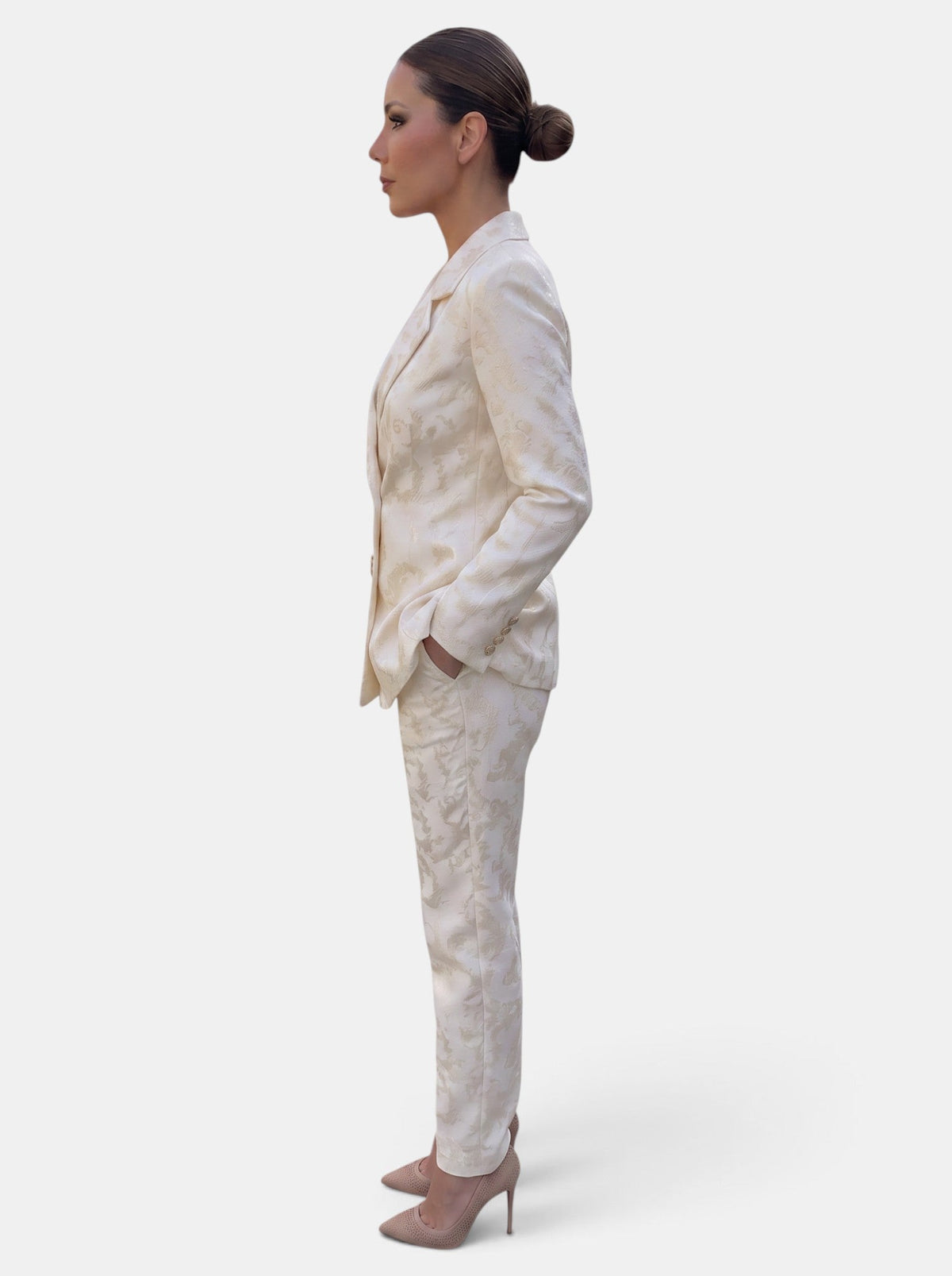 Completo Donna Blazer e Pantalone Wide Leg Due Pezzi