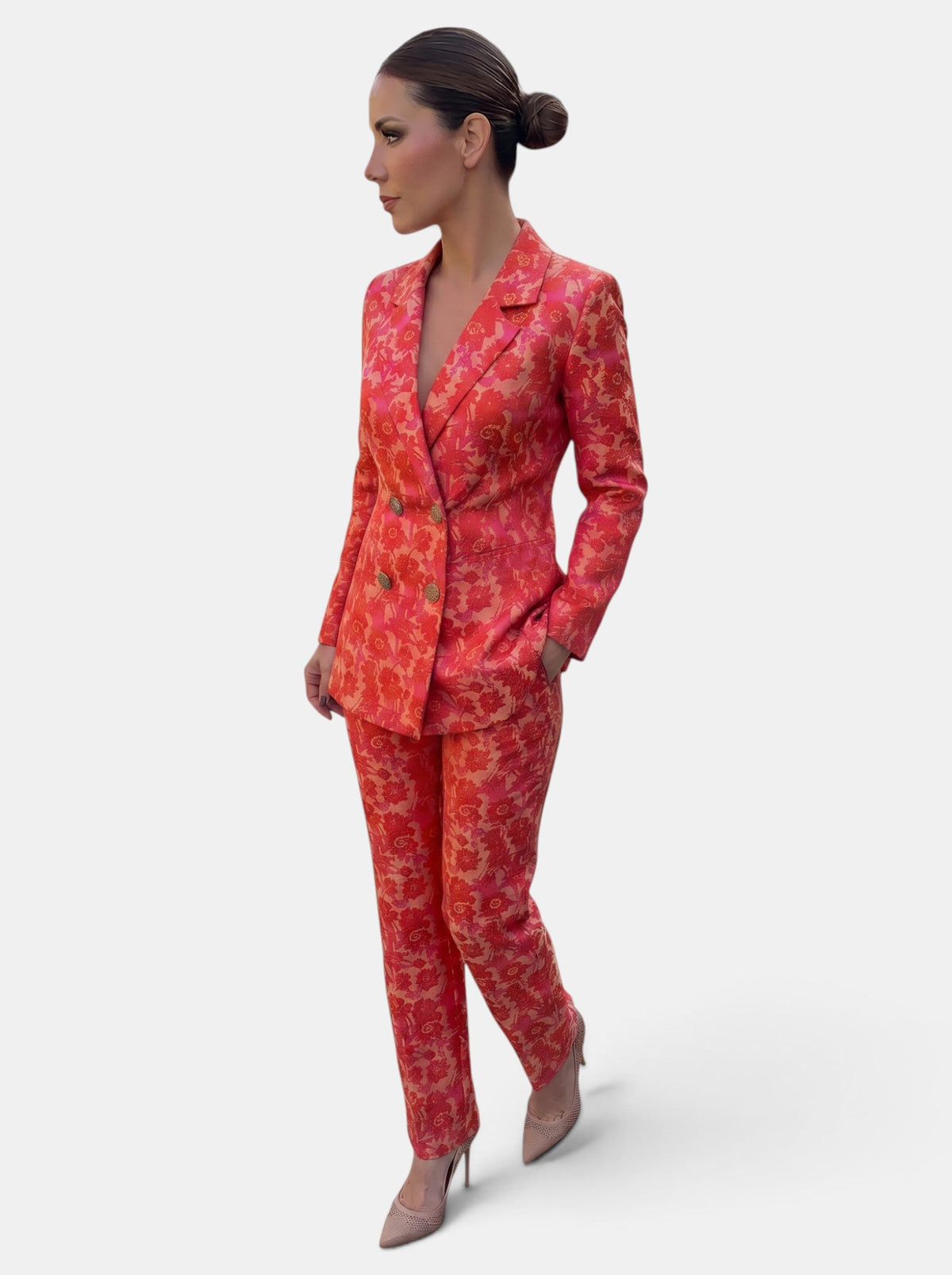Completo Donna Blazer e Pantalone Wide Leg Due Pezzi