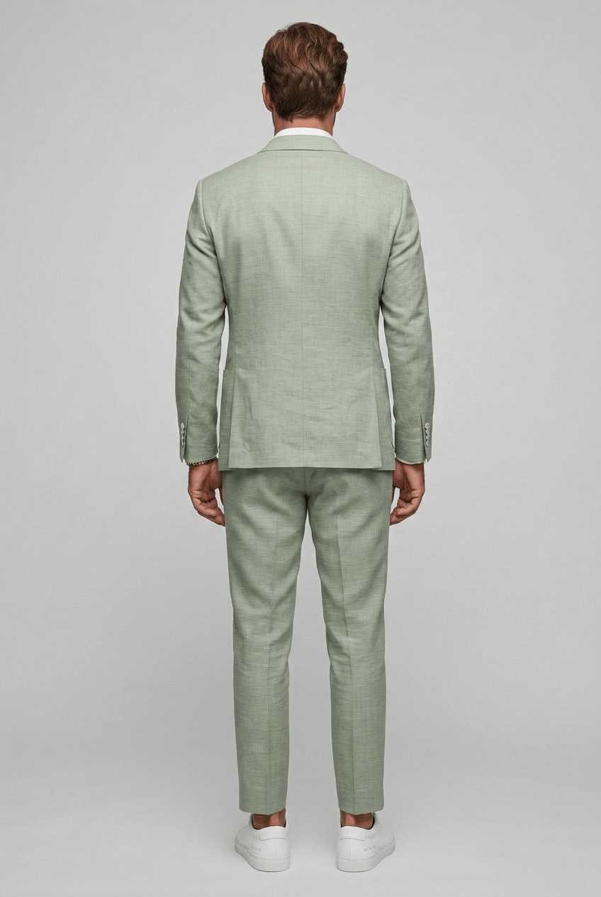 Abito Uomo Due Pezzi Slim Fit con Revers a Lancia, Ideale per Ufficio e Cerimonie