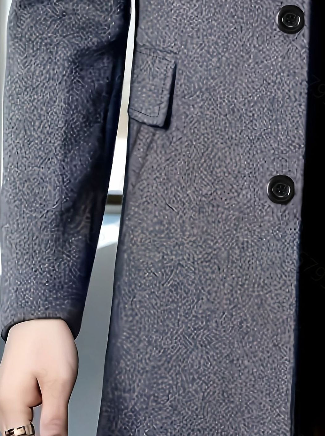 Cappotto Uomo in Lana Monopetto Fit Relaxed con Collo Classico