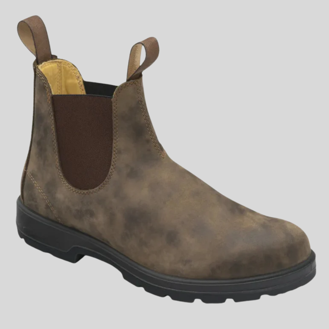 Stivaletti Uomo Slip-On in Pelle con Elastico Laterale