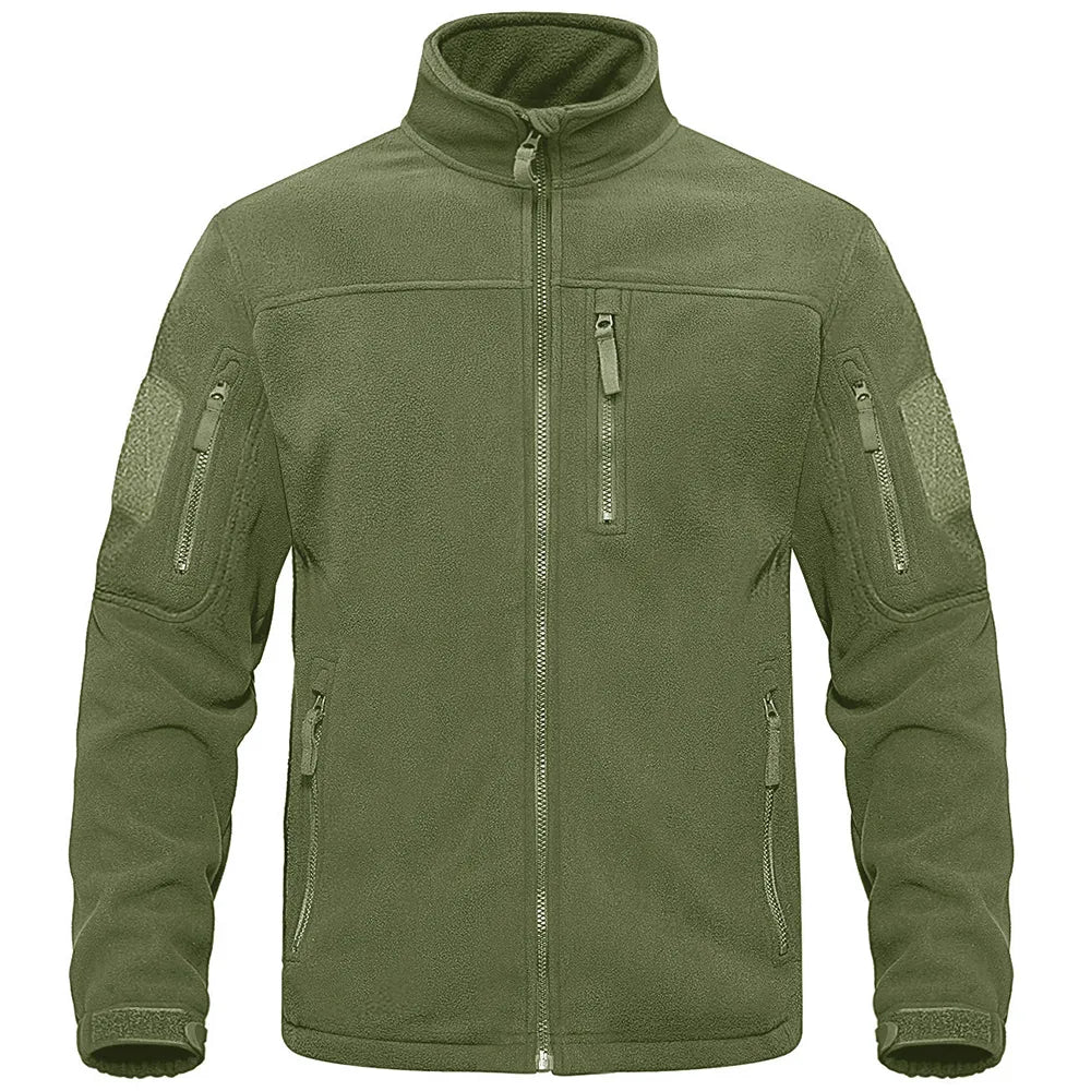 Giacca Uomo in Pile con Zip Integrale e Colletto Alto