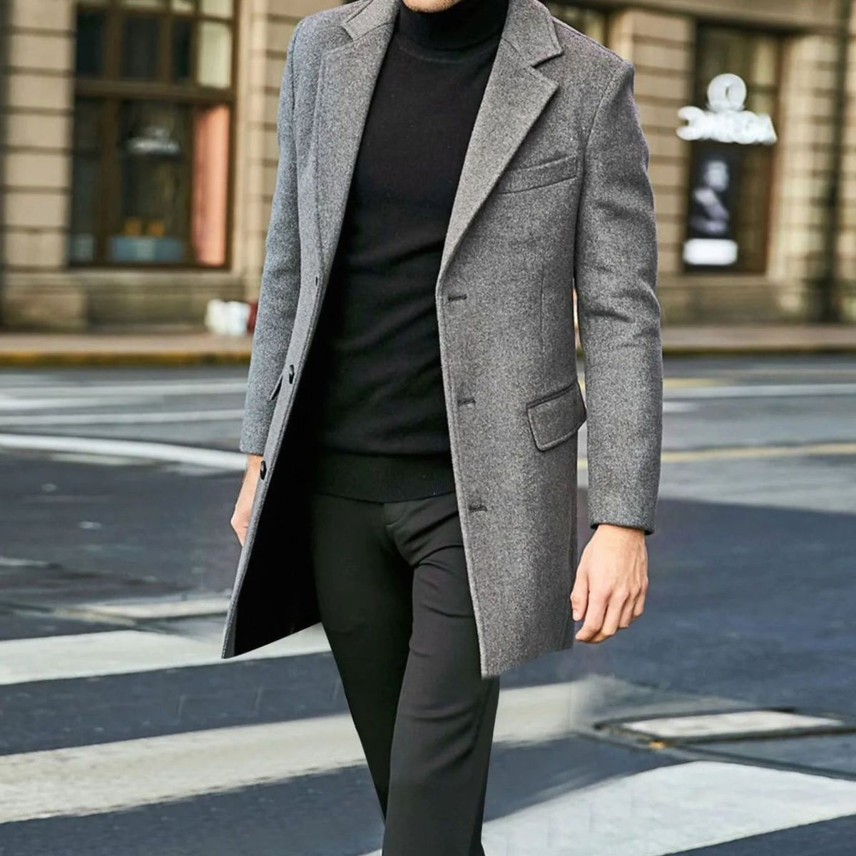 Cappotto Uomo Lungo Sartoriale Invernale con Revers