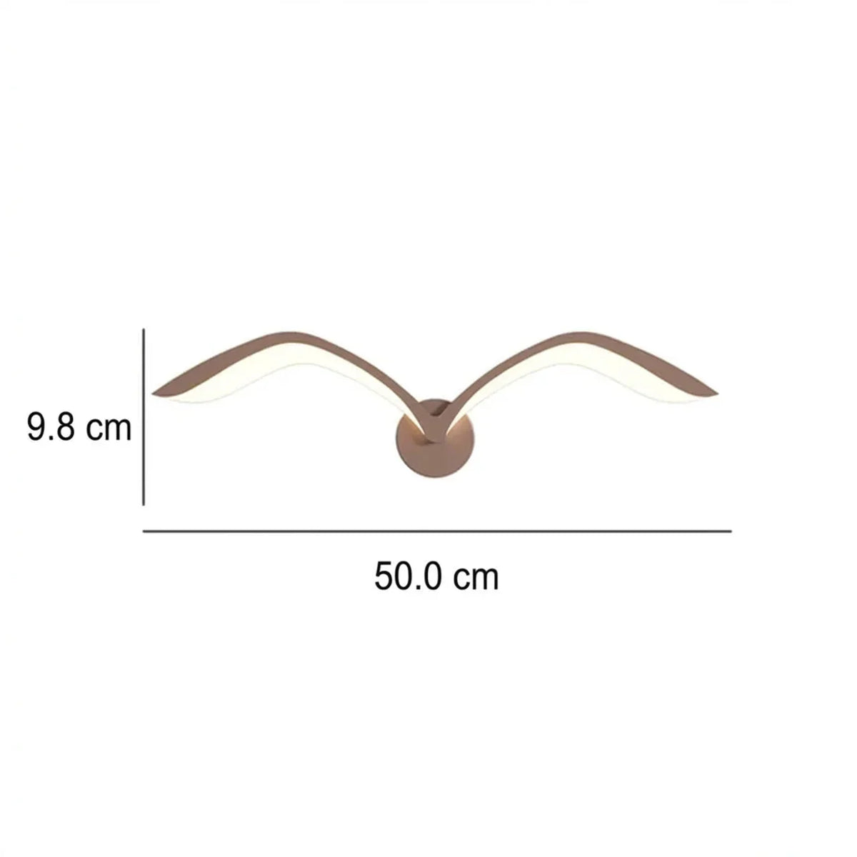 Minimalist Bird Wing LED Wall Light Sconce in Brown or White