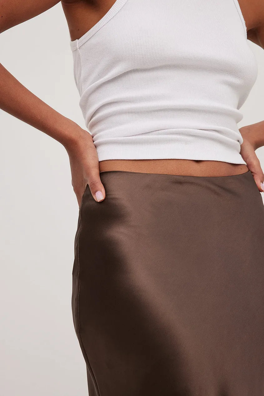 Gonna Midi a Vita Alta per Donne – Adatta per Occasioni Casual e Diverse