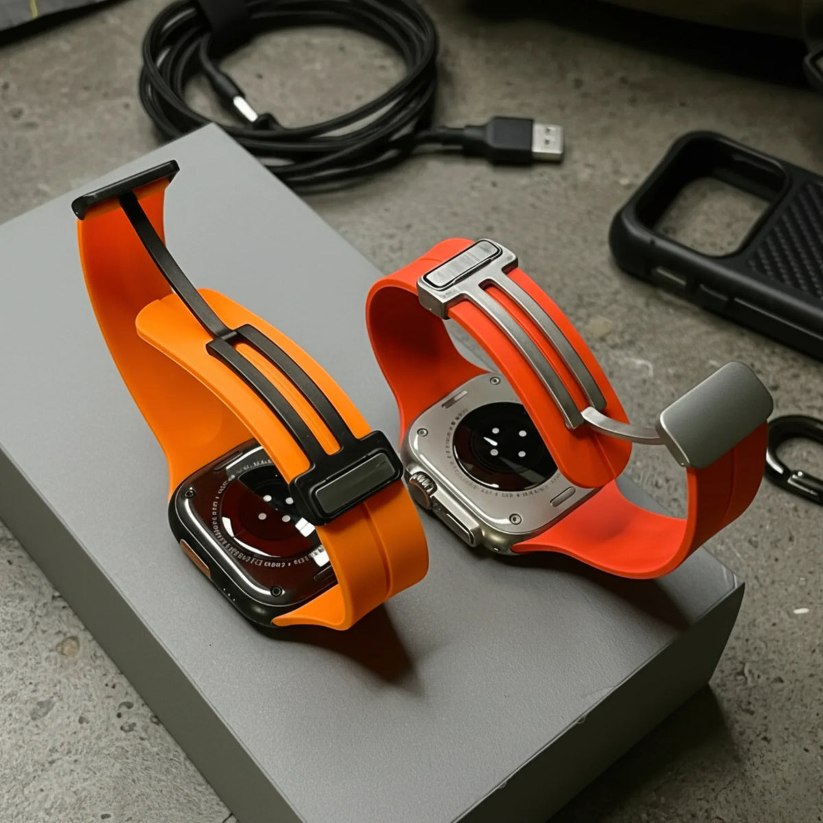 Cinturino per Apple Watch in Silicone con Chiusura Magnetica a Farfalla
