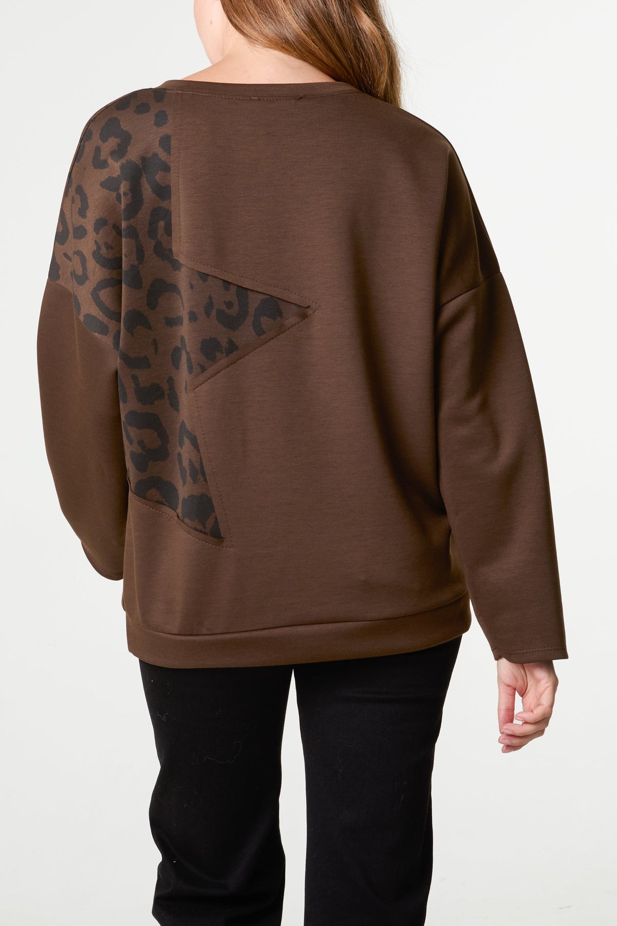 Maglione Donna Stella Leopardo con Borchie