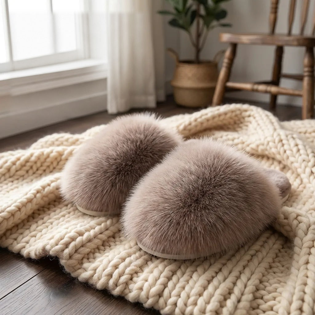 Pantofole Donna Invernali Peluche Morbide Antiscivolo