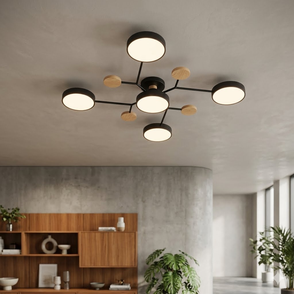 Lampadario Scandinavo Multi-Braccio con LED Integrato