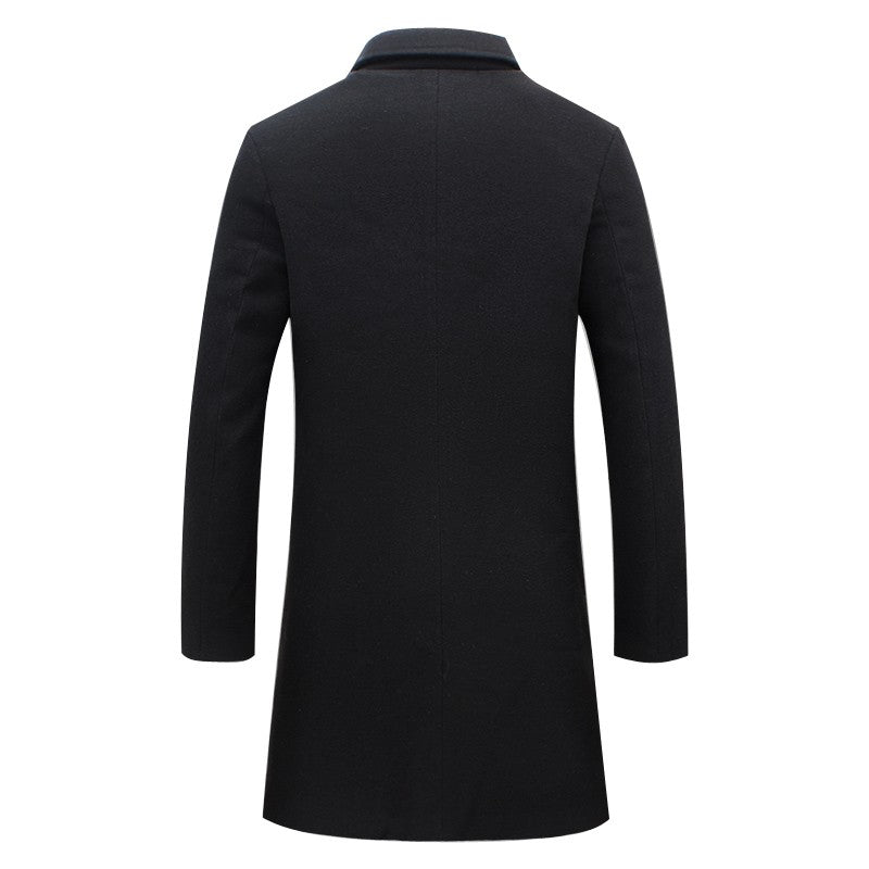 Trench Coat Uomo Invernale Imbottito Cappotto Lungo