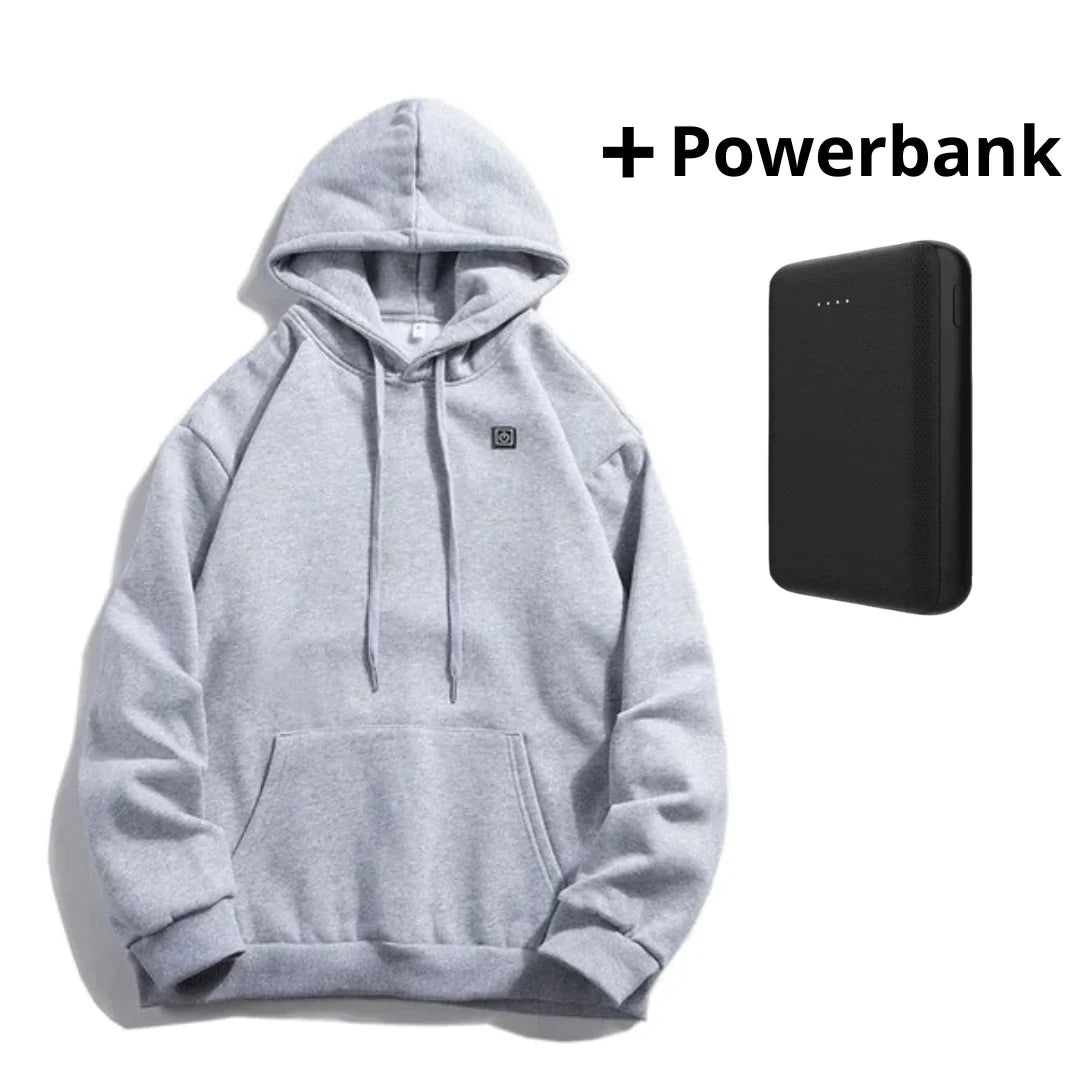 Felpa con Cappuccio Riscaldata Unisex con Powerbank
